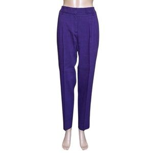 Piazza Sempione Purple Linen Pants Women's Size IT 44 US 8/10